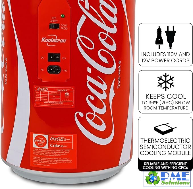 Coca Cola 12 Can Portable Mini Fridge 6